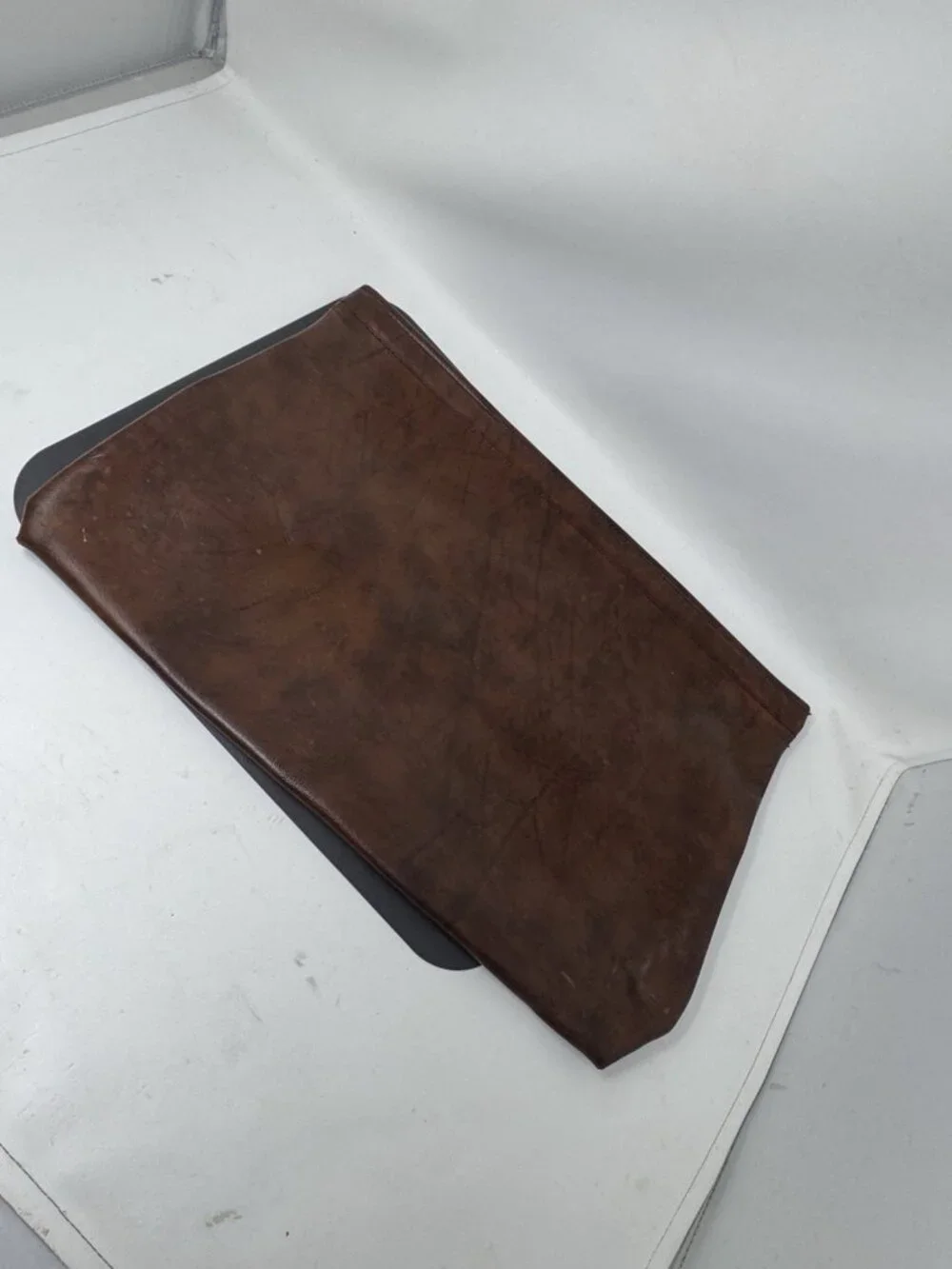 Vintage American Airlines AA Brown Squeeze Open Flight Travel Document Bag Pouch